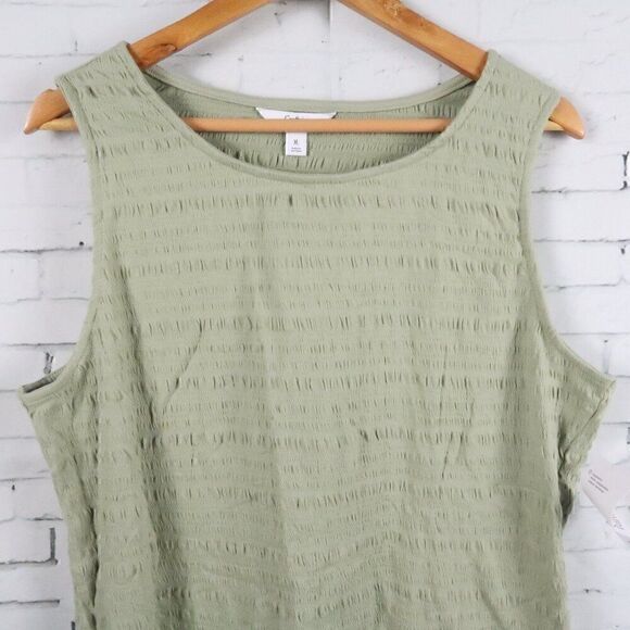 CROFT & BARROW LIGHT GREEN SLEEVELESS ROUND NECK TANK TOP SIZE XL NWT - Picture 5 of 6